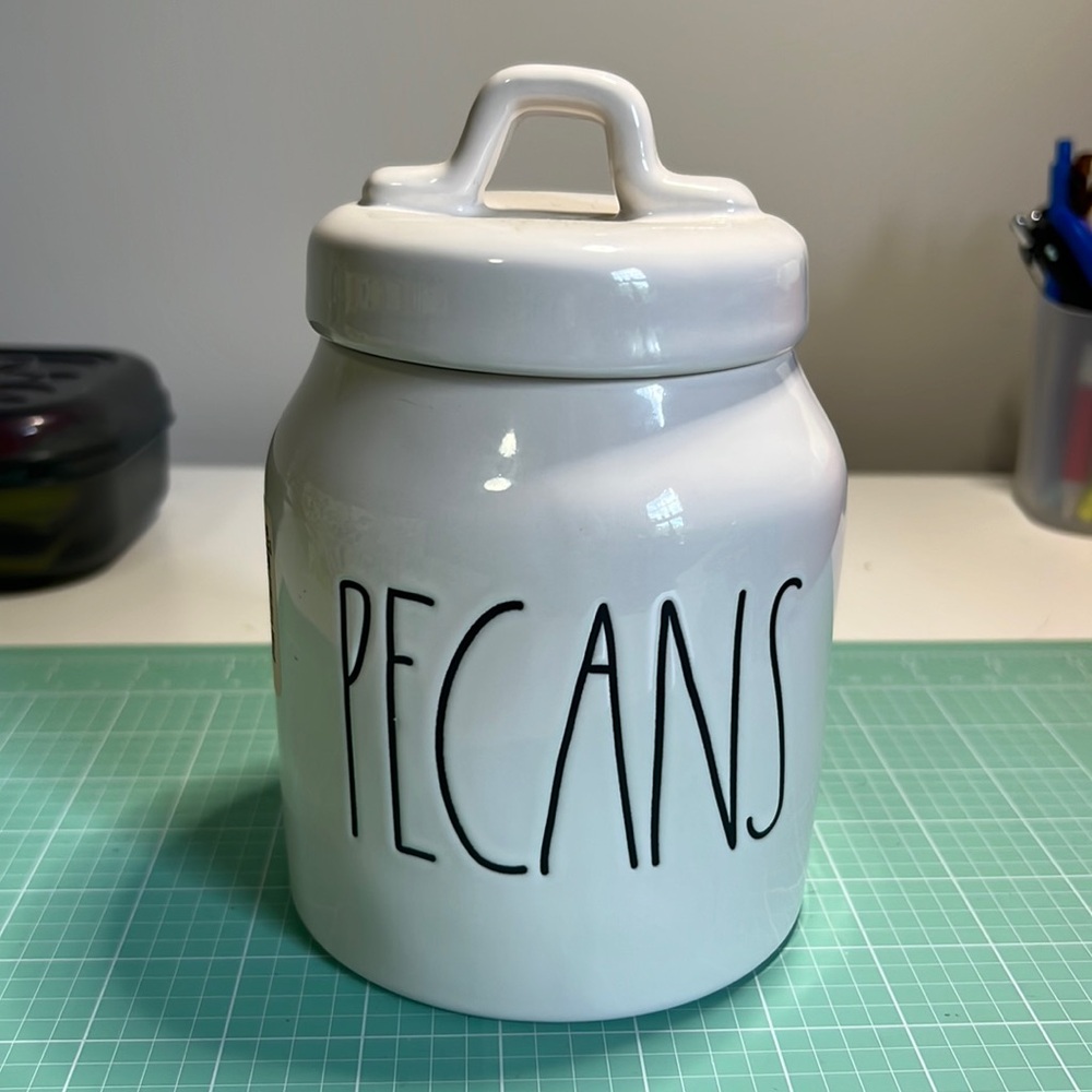 Rae Dunn PECANS small canister Moving Sale